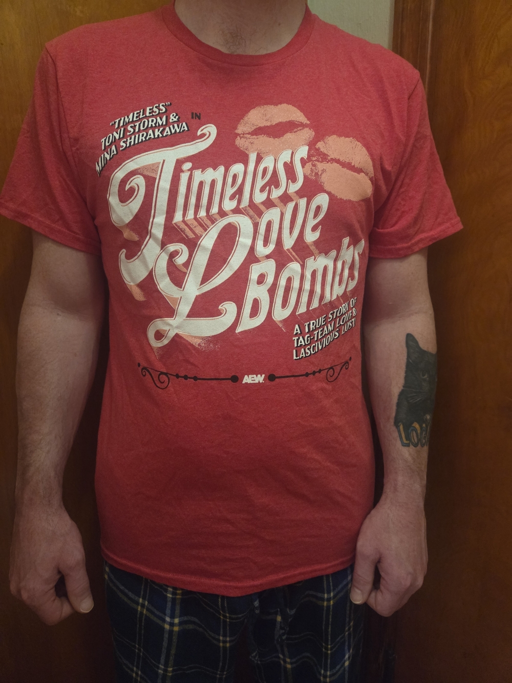 AEW Timeless Love Bombs Graphic Tee - Red
